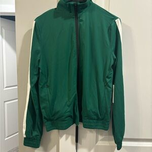 Splits59 Green Windbreaker with White Stripe size small